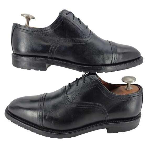 Allen Edmonds Westwood Mens size 10 Black Leather Dress Shoes Captoe Oxfords USA - Picture 5 of 13